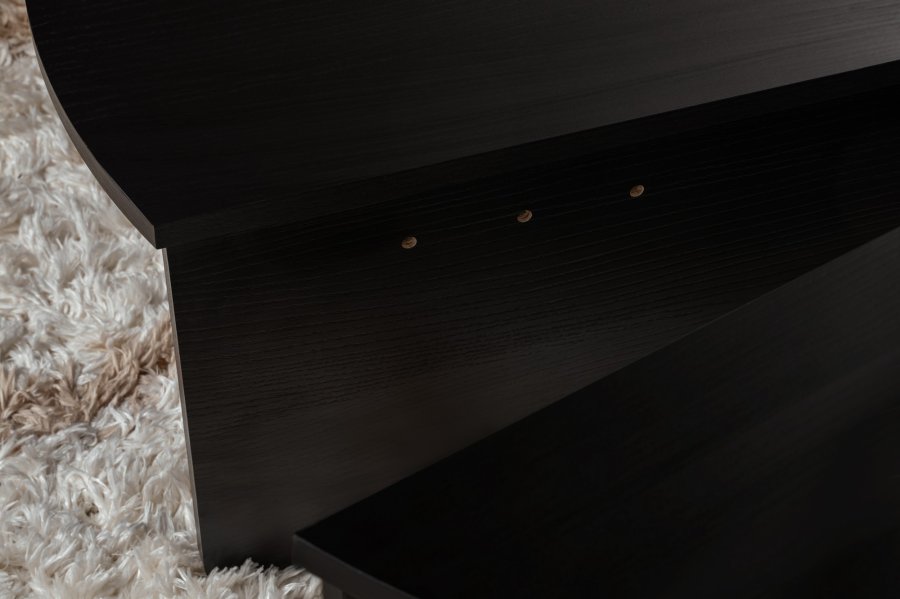 NORDVÄRK Orion sofabord - sort tr melamin (st med 2)