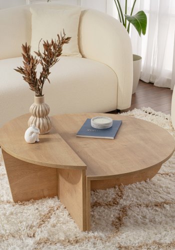 NORDVÄRK Orion sofabord - honning egefarvet melamin (st med 2)