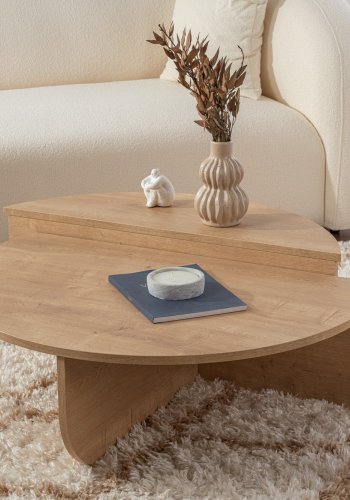 NORDVÄRK Orion sofabord - honning egefarvet melamin (st med 2)