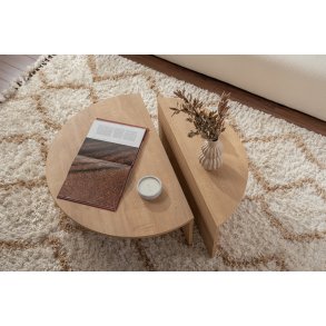 NORDVÄRK Orion sofabord - honning egefarvet melamin (st med 2)