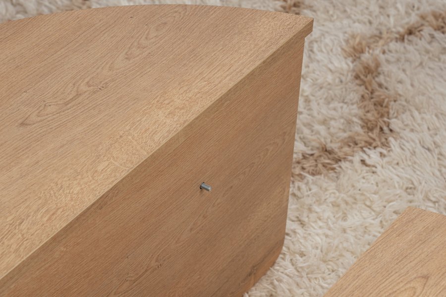 NORDVÄRK Orion sofabord - honning egefarvet melamin (st med 2)