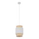 TK Boho loftlampe - natur str og hvid stof