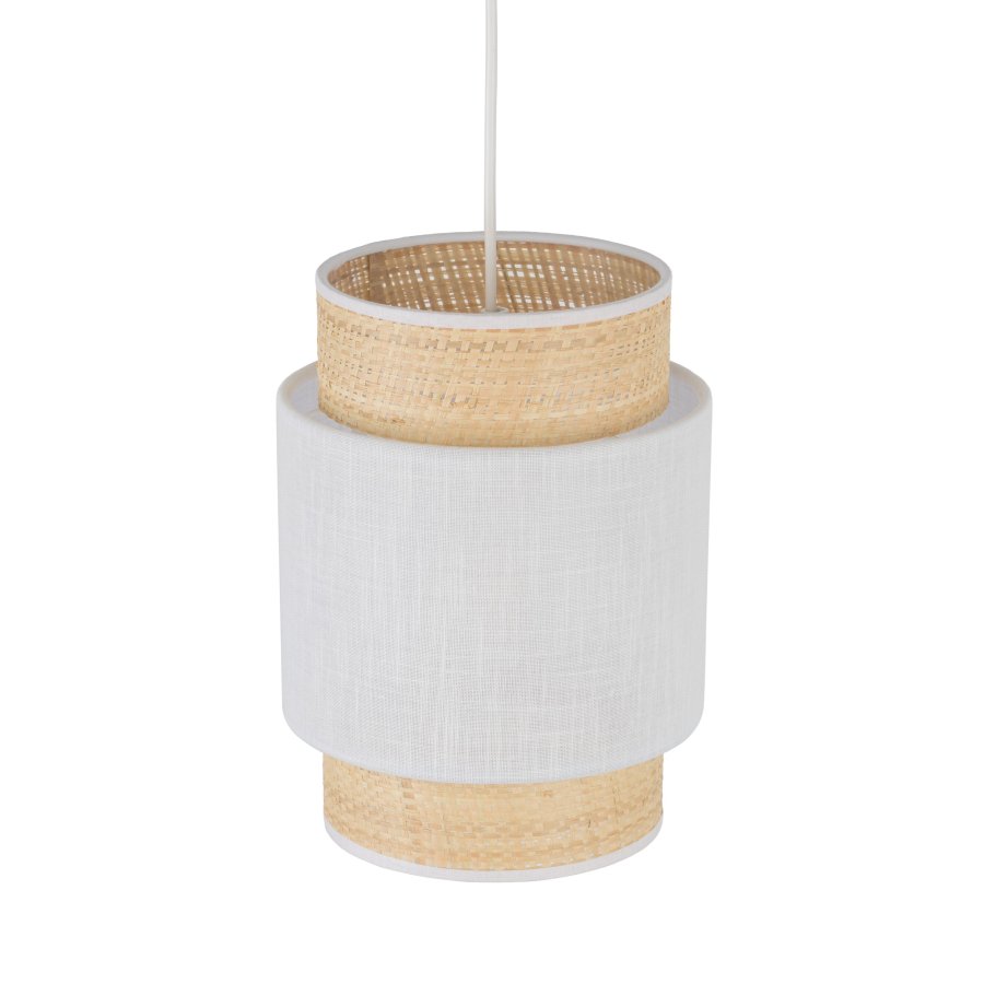 TK Boho loftlampe - natur str og hvid stof