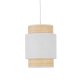 TK Boho loftlampe - natur str og hvid stof