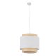 TK Boho loftlampe - natur str og hvid stof
