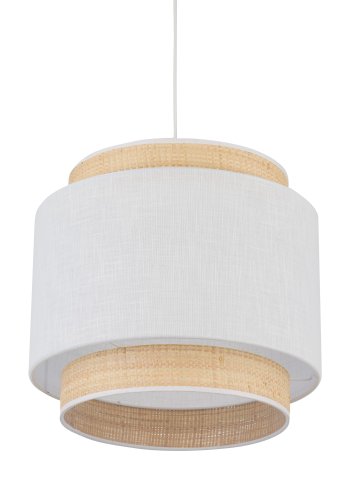 TK Boho loftlampe - natur str og hvid stof