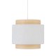 TK Boho loftlampe - natur str og hvid stof