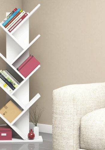 FUNZI LIVING Hitit bogreol - hvid melamin