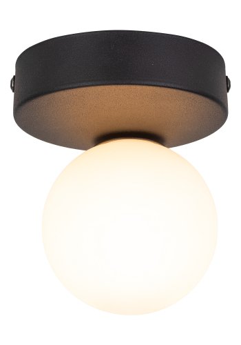 TK Bianca loftlampe - hvid glas og sort stl