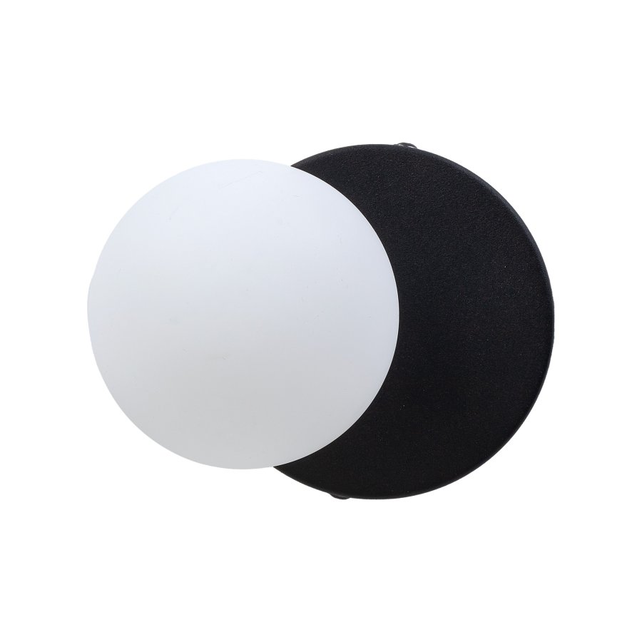 TK Bianca loftlampe - hvid glas og sort stl