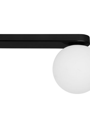 TK Bianca loftlampe - hvid glas og sort stl