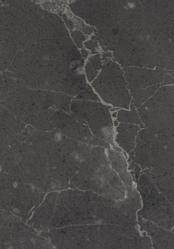 ACT NORDIC Strington sidebord, rektangulr - sort melamin med Izmir marmormnster/sort stl (35x43)