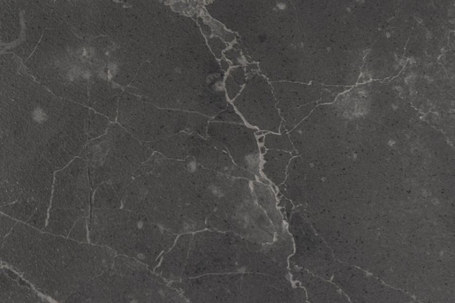 ACT NORDIC Strington sidebord, rektangulr - sort melamin med Izmir marmormnster/sort stl (35x43)