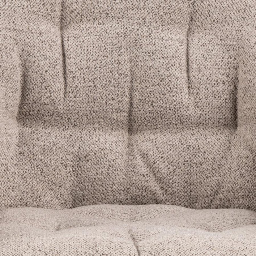 ACT NORDIC Brooke spisebordsstol, m. armln, drejefunktion, syninger - beige stof og sort stl