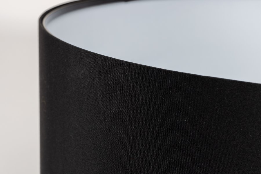 ZUIVER Tripod lampeskrm, rund - sort tekstil