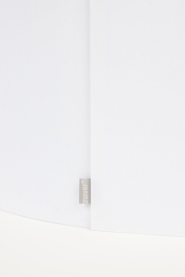 ZUIVER Tripod lampeskrm, rund - hvid tekstil