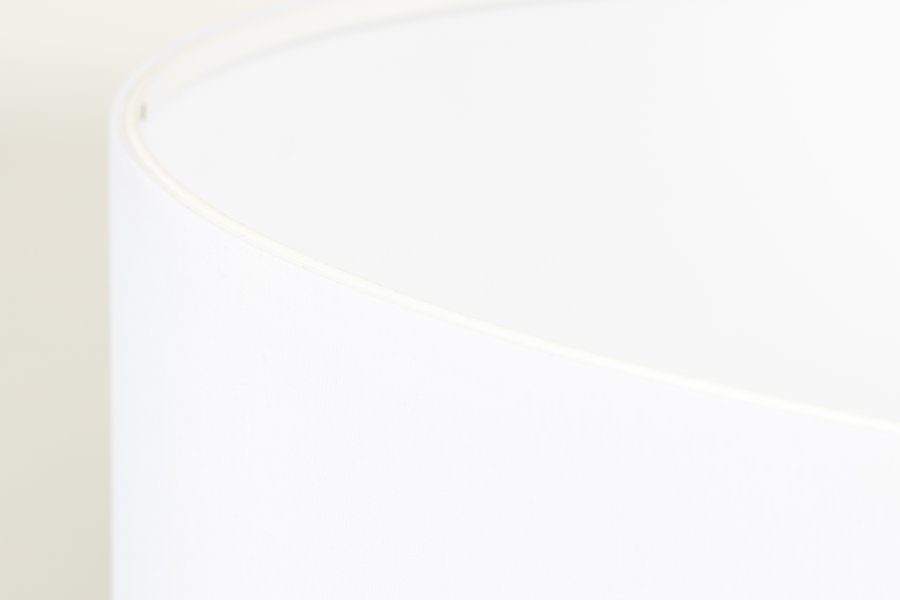 ZUIVER Tripod lampeskrm, rund - hvid tekstil