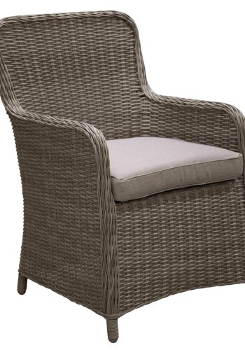 VENTURE DESIGN Wembley havestol m. armln og hynde - natur/sand polyester og stl 