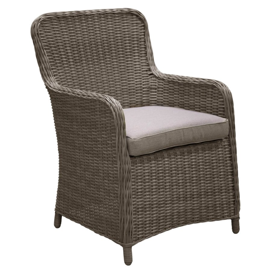 VENTURE DESIGN Wembley havestol m. armln og hynde - natur/sand polyester og stl 