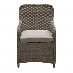 VENTURE DESIGN Wembley havestol m. armln og hynde - natur/sand polyester og stl 