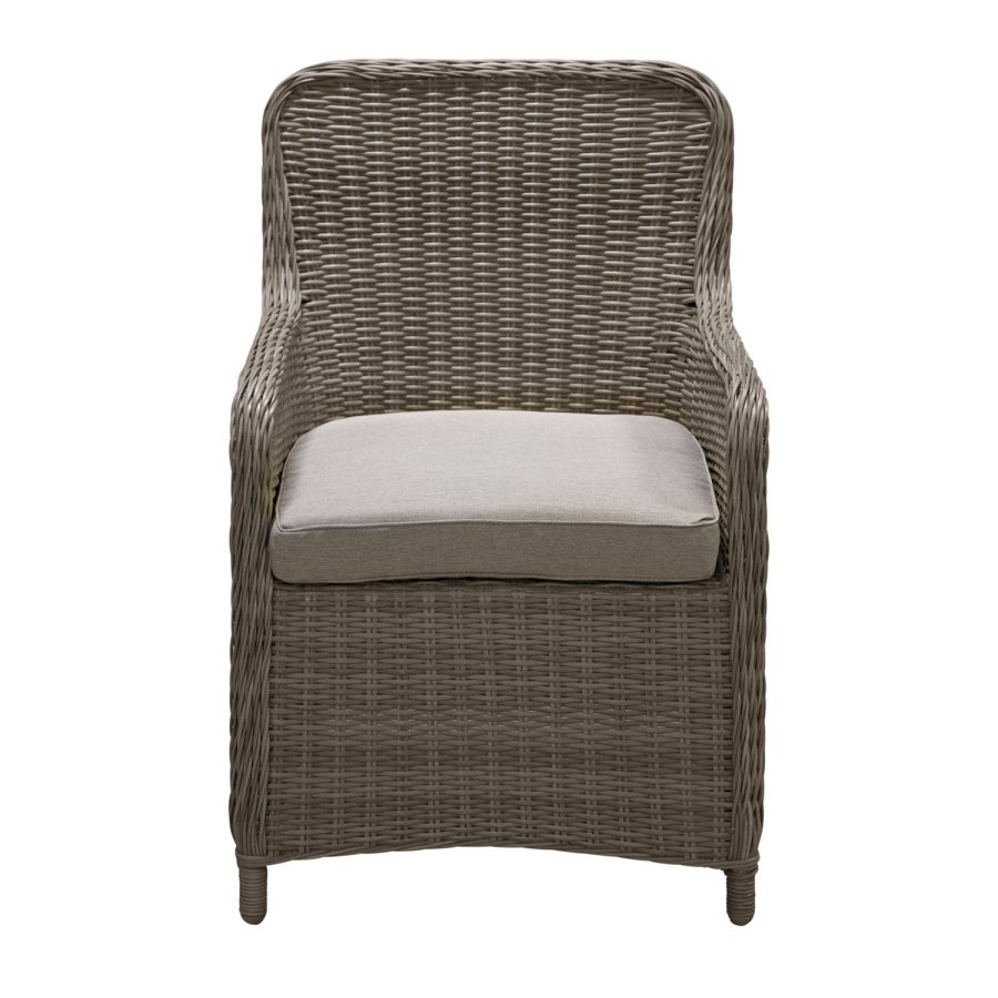 VENTURE DESIGN Wembley havestol m. armln og hynde - natur/sand polyester og stl 