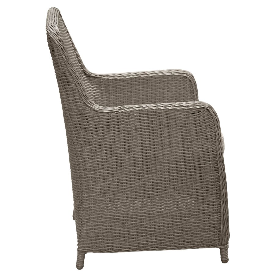 VENTURE DESIGN Wembley havestol m. armln og hynde - gr polyester og stl 