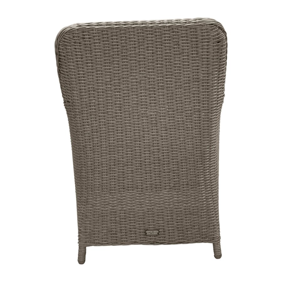 VENTURE DESIGN Wembley havestol m. armln og hynde - gr polyester og stl 