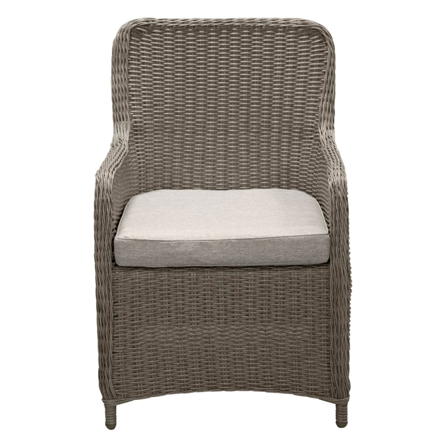 VENTURE DESIGN Wembley havestol m. armln og hynde - gr polyester og stl 