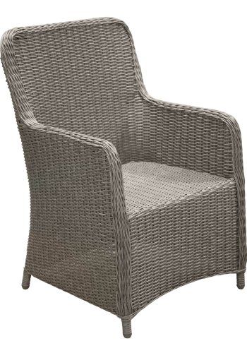 VENTURE DESIGN Wembley havestol m. armln og hynde - gr polyester og stl 