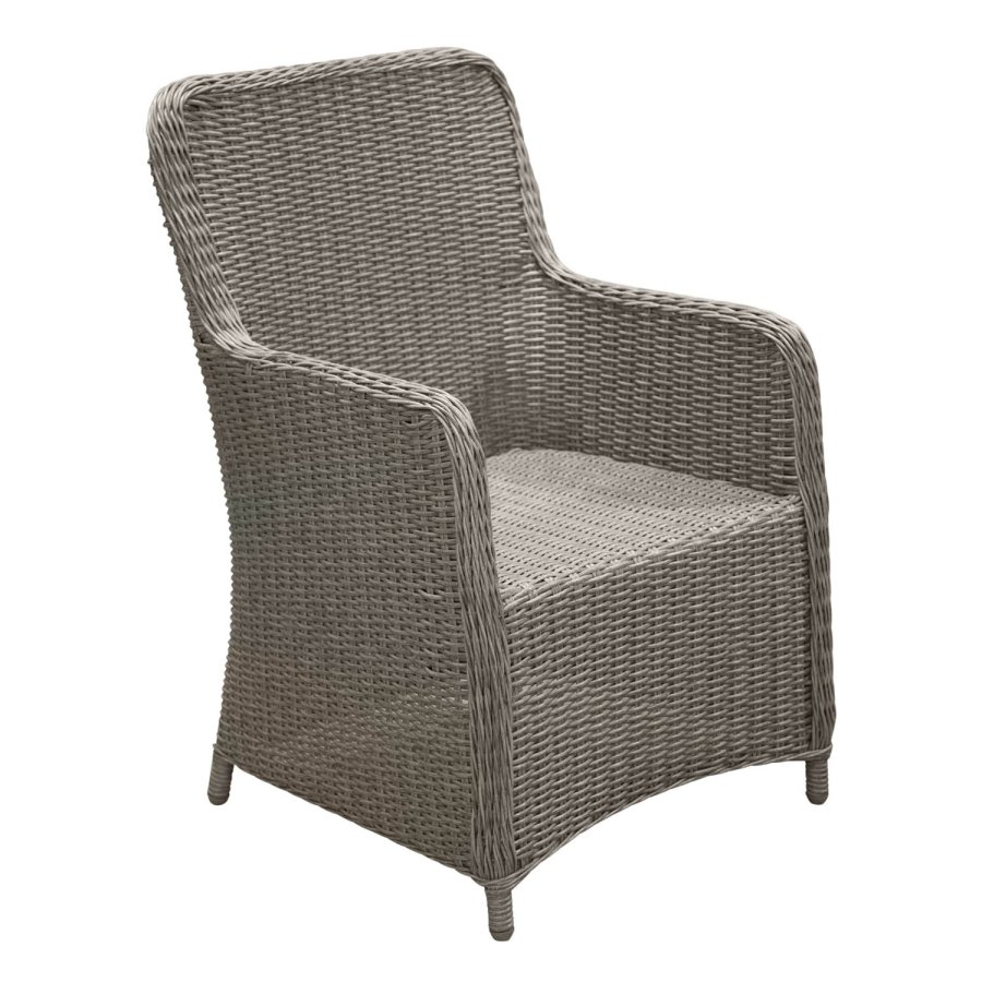 VENTURE DESIGN Wembley havestol m. armln og hynde - gr polyester og stl 