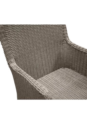 VENTURE DESIGN Wembley havestol m. armln og hynde - gr polyester og stl 