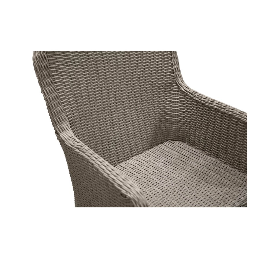 VENTURE DESIGN Wembley havestol m. armln og hynde - gr polyester og stl 