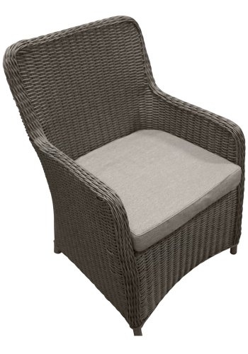 VENTURE DESIGN Wembley havestol m. armln og hynde - gr polyester og stl 