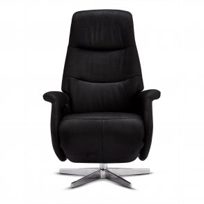 Delta recliner m. armln - sort stof og metal