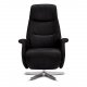 Delta recliner m. armln - sort stof og metal