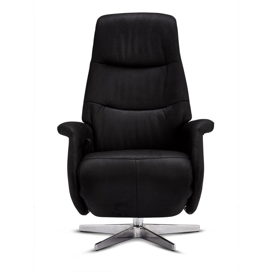 Delta recliner m. armln - sort stof og metal
