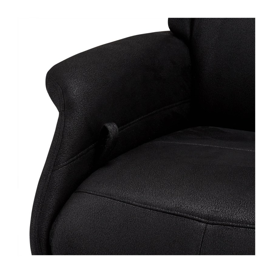 Delta recliner m. armln - sort stof og metal