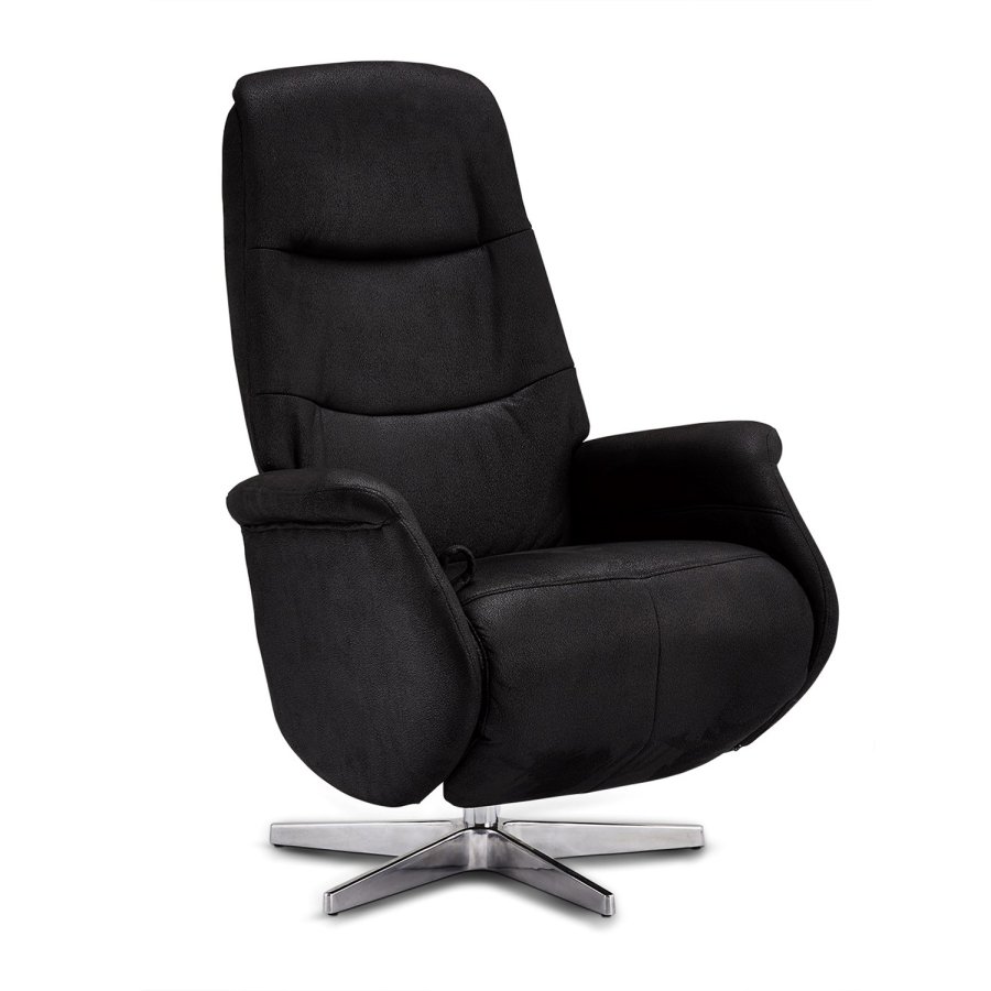 Delta recliner m. armln - sort stof og metal