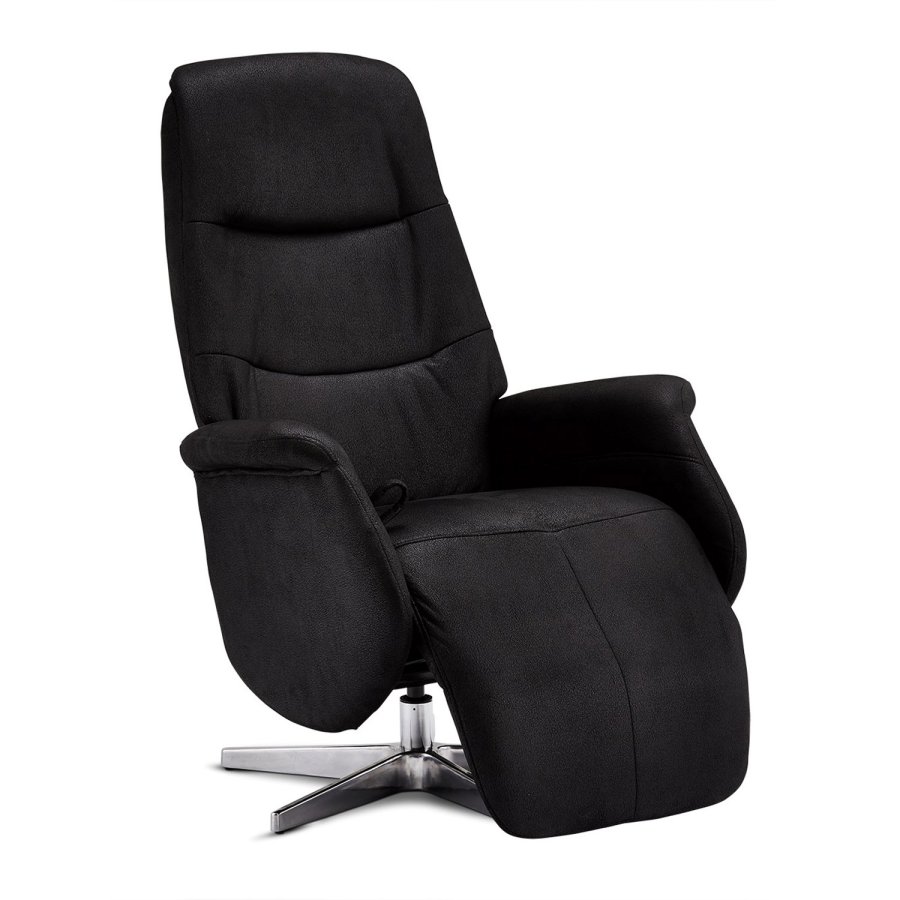 Delta recliner m. armln - sort stof og metal