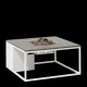COSI FIRES Cosiloft 100 lounge ildbord, kvadratisk - gr og hvid aluminium (100x100)