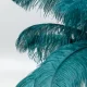 KARE DESIGN Feather Palm bordlampe - grn strudsefjer og messing stl