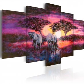 ARTGEIST Savannah - Abstrakt billede fra den afrikanske savanne trykt p lrred - Flere strrelser