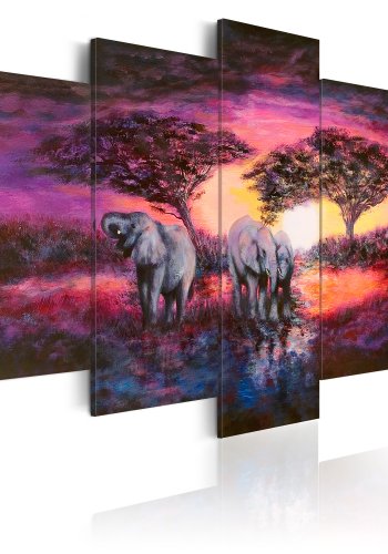 ARTGEIST Savannah - Abstrakt billede fra den afrikanske savanne trykt p lrred - Flere strrelser