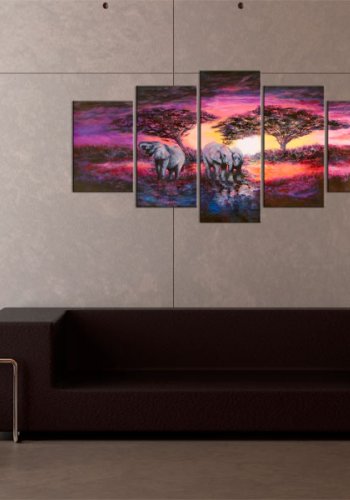 ARTGEIST Savannah - Abstrakt billede fra den afrikanske savanne trykt p lrred - Flere strrelser