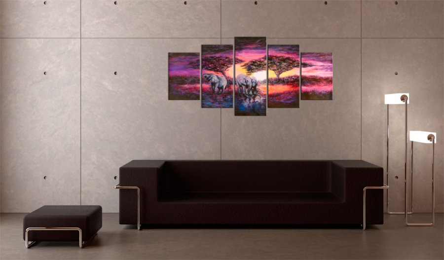 ARTGEIST Savannah - Abstrakt billede fra den afrikanske savanne trykt p lrred - Flere strrelser