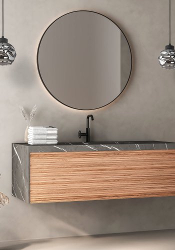 TK Zulia loftlampe - glas og sort metal