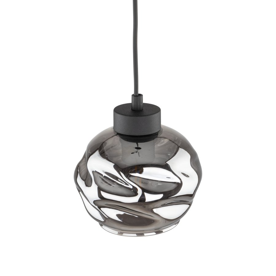 TK Zulia loftlampe - glas og sort metal