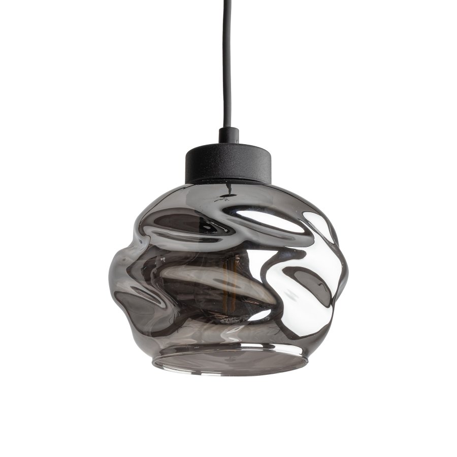 TK Zulia loftlampe - glas og sort metal