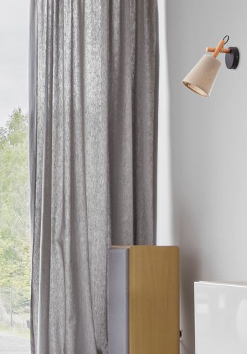 TK Vaio vglampe - natur hr stof og tr