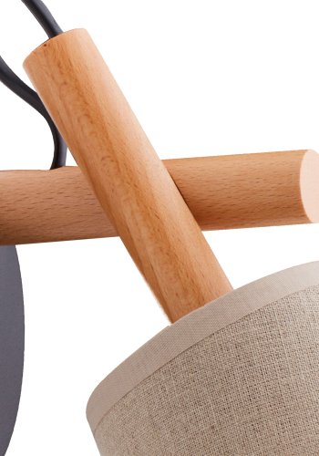 TK Vaio vglampe - natur hr stof og tr